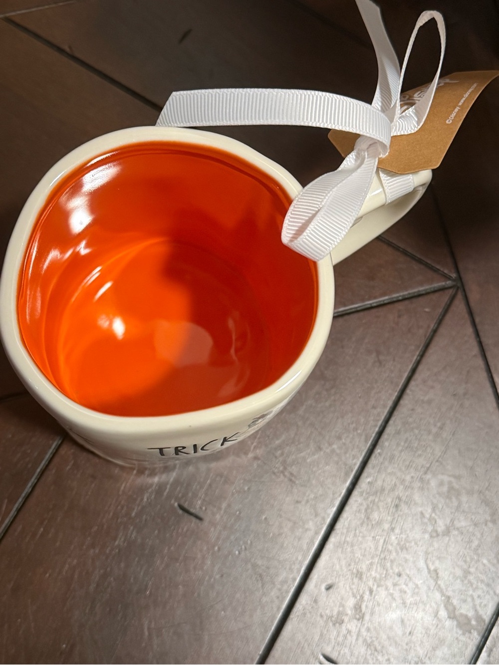 Rae Dunn x Disney Halloween Mug — White & Orange with Mickey and Friends - Picture 3 of 7